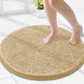 Smiry Luxury Chenille Round 24x24, Extra Soft and Absorbent Shaggy Bathroom Mat by Smiry