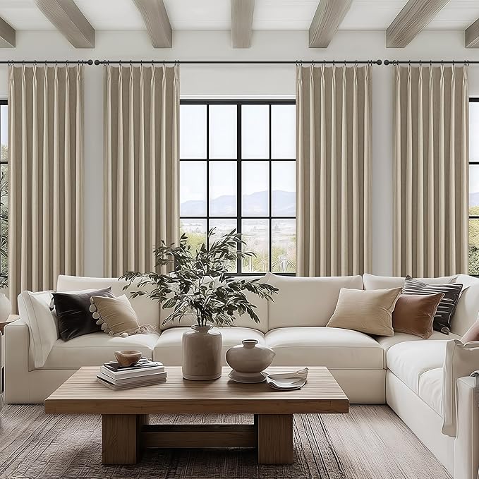 GreyBeige 120 Inch Extra Long Curtains - Image 5