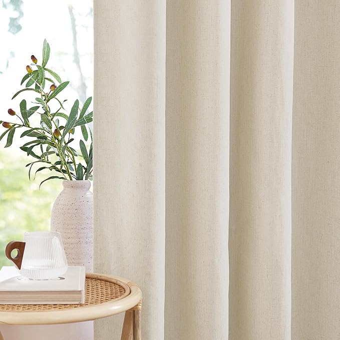 NICETOWN 100% Blackout Curtains 90 inches Long, Thick Linen Textured Bronze - Image 9