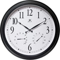 Infinity Instruments 24 inch Classic Black Wall Clock Thermometer Humidity by InfinityInstruments