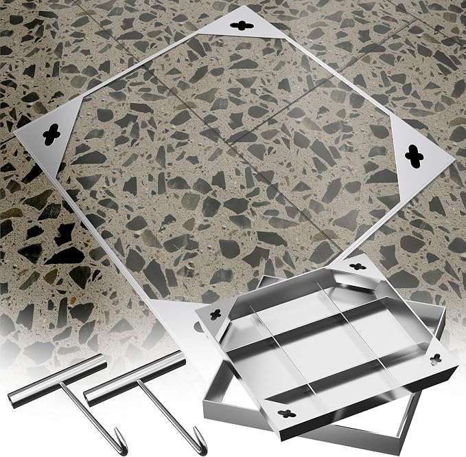 24x24 inch Stainless Steel Square Invisible Manhole Cover | Recessed Septic by Domart