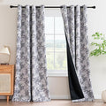 H.VERSAILTEX Floral 100% Blackout Curtains 96 inch Length 2 Panels Patterned by HVERSAILTEX