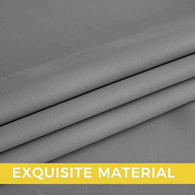 NICETOWN Room Darkening Draperies Curtains Panels, 2 Panels Silver Grey W52 x - Image 7
