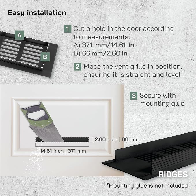 Vent Systems 15.75 x 3.15 Inch Air Supply Ventilation Grille - Image 4