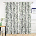 DriftAway Linen Printed Blackout Curtains Tree Branch Pattern Double Layer 84 by DriftAway