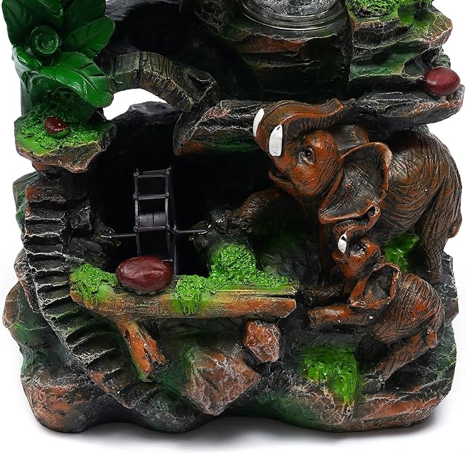 Tabletop Rockery Fountain Indoor Waterfall Bonsai Desktop Mini Rockery Water - Image 8