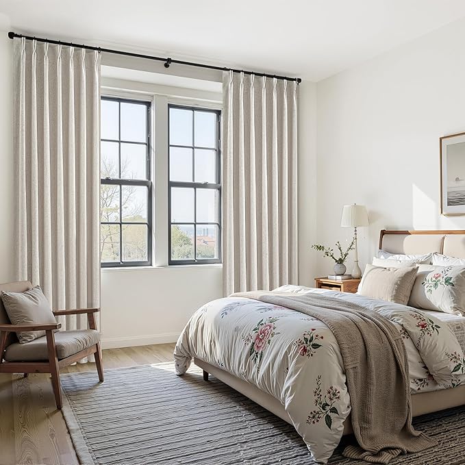 Bedroom Blackout Curtains 63 Inches Long 2 Panel Set, Thermal Curtains - Image 6