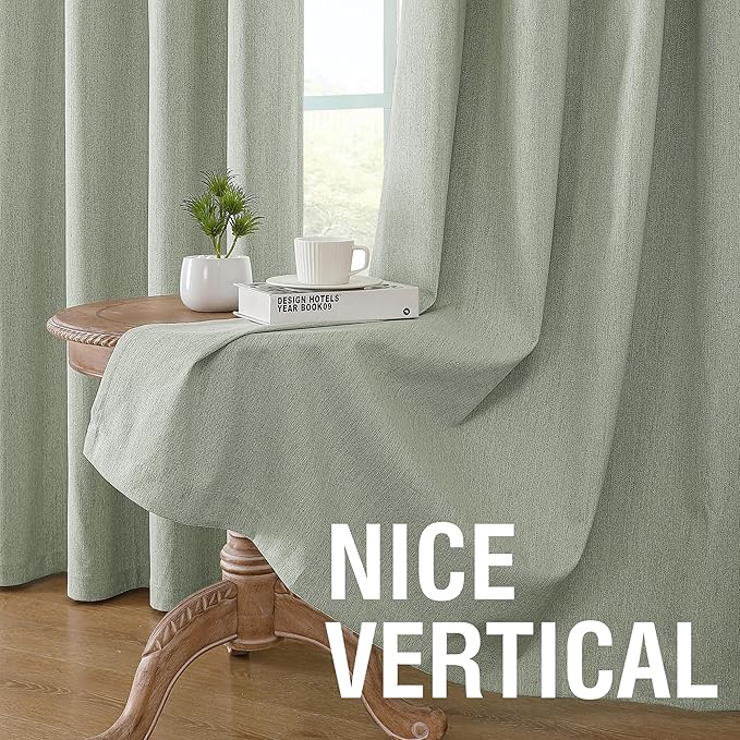 H.VERSAILTEX 100% Blackout Curtains Linen Textured Chenille Curtains Thermal - Image 6