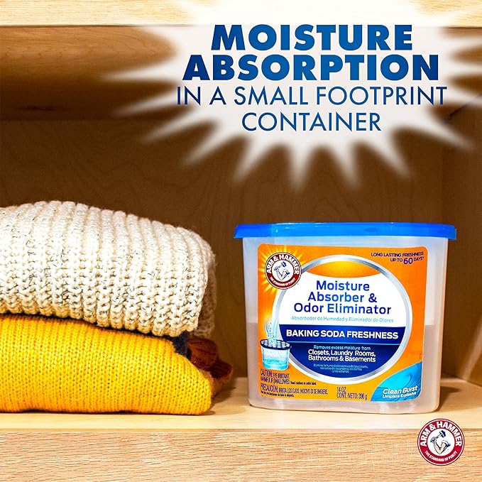 Arm & Hammer Clean Burst Moisture Absorber and Odor Eliminator Tubs, 14 oz. - Image 5