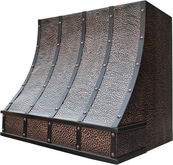 CT Copper Tailor Sloped Copper Vent Hood Island Mount, 610 CFM Exhaust Fan - Image 2