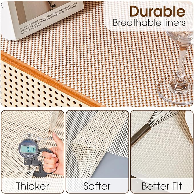 Shelf Liner for Kitchen Cabinet, Drawer Liners Non Slip Non Adhesive Thick Mat - Image 6