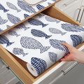 Blue Shelf Liner for Kitchen Cabinets Non Adhesive Drawer Liners Non Slip by Terravue