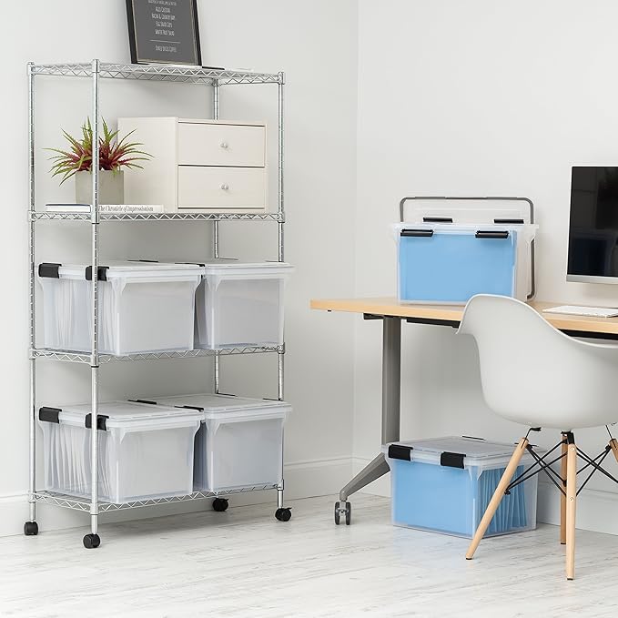 IRIS USA File Box WeatherPro File Organizer Plastic File Box - Image 5