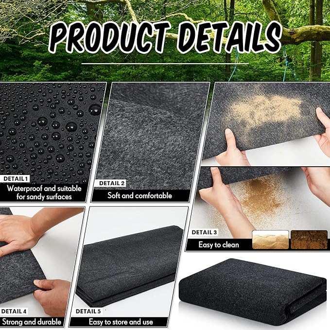 Haull Outdoor Storage Shed Floor Mat Waterproof Outdoor Carport Mat Thickened - Image 4