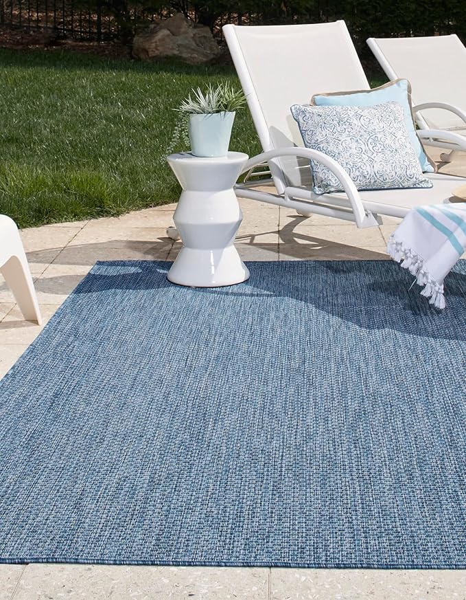 Unique Loom Collection Casual Transitional Solid Heathered Indoor/Outdoor - Image 3