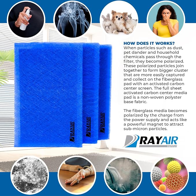 RAYAIR SUPPLY 15x20 Replacement Filter Pads Compatible - Image 5