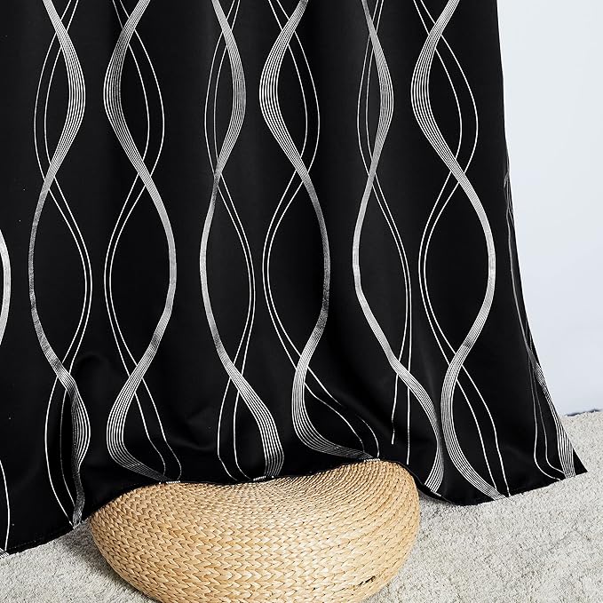 NICETOWN Black Out Curtains 108 inch Long 2 Panels Burg, Extra Long Blackout - Image 7