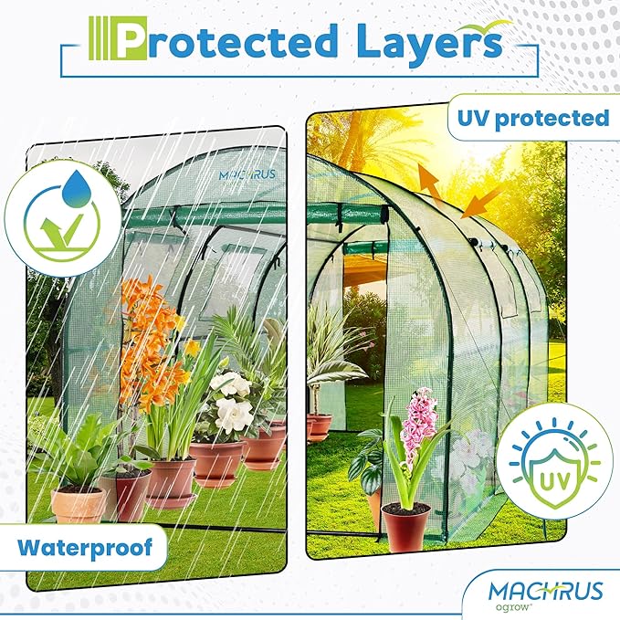 Ogrow® Deluxe Walk-in Tunnel Greenhouse - Image 6