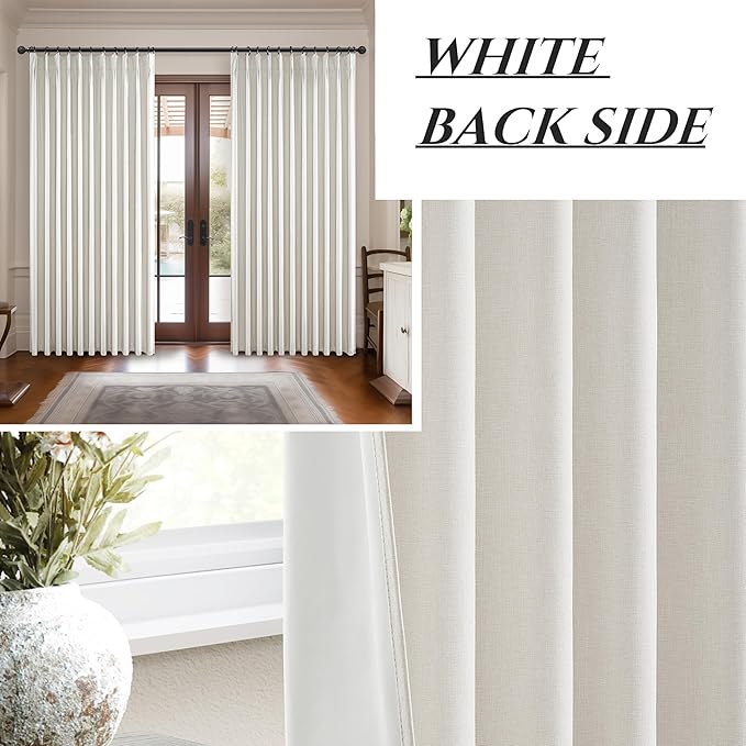 Curtains 60 Inch Length Extra Wide Pinch Pleated Black Out 96 Inch Long - Image 6
