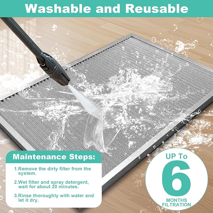 16X25x1 HVAC Furnace Air Filter, Lasts a Lifetime, Washable Reusable - Image 6