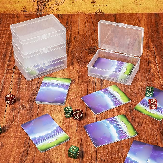 Vicenpal 80 Pcs Playing Card Boxes Clear Plastic Deck Cases Trading Card - Image 4