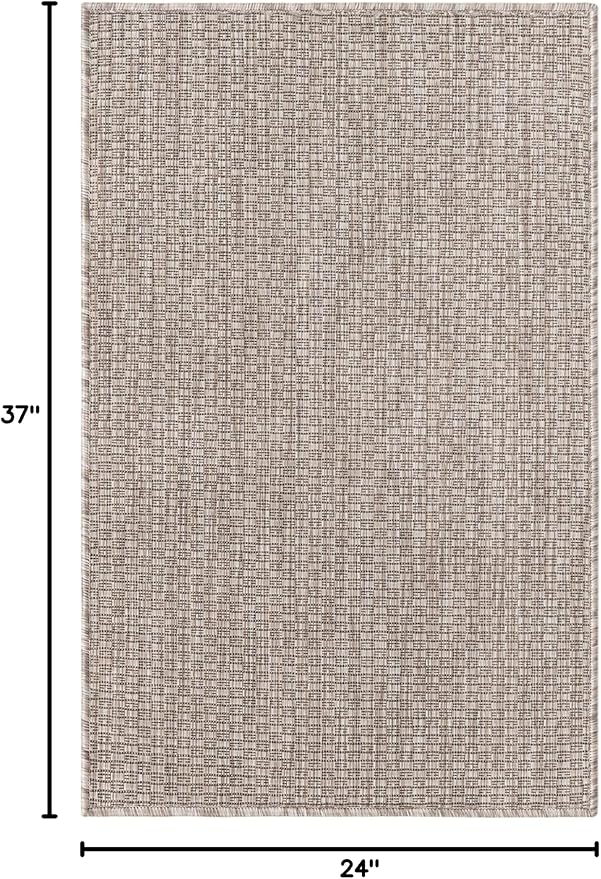 Unique Loom Collection Casual Transitional Solid Heathered Indoor/Outdoor - Image 2