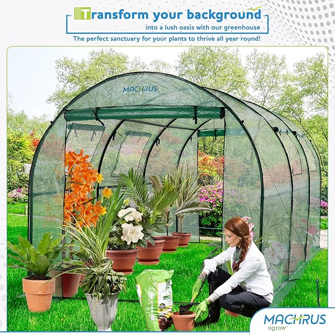 Ogrow® Deluxe Walk-in Tunnel Greenhouse - Image 7