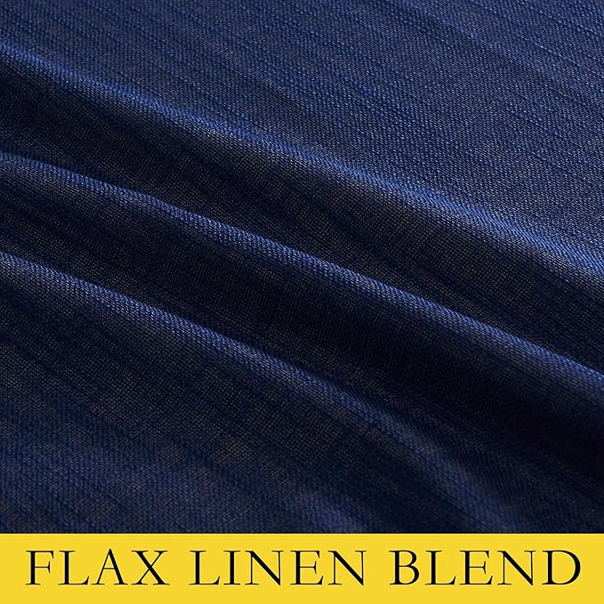 NICETOWN Vintage Open Linen Weave Flax Thermal Curtains, 100% Blackout Curtains - Image 8