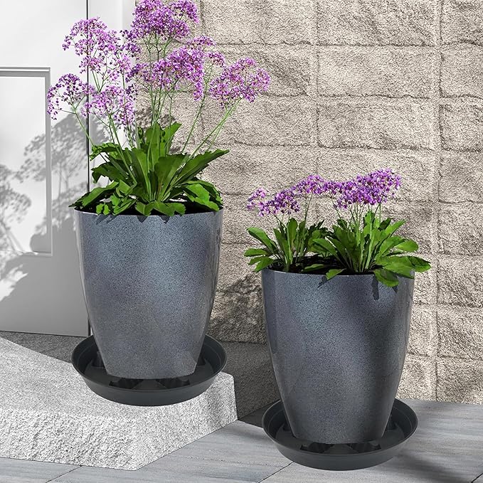 2 Pack Plant Saucer 17 inch 2 Pack, Raised Middle Plant Trays - Image 7