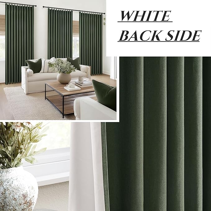 Pinch Pleated Blackout Curtains 70 Inches Extra Wide - Image 7