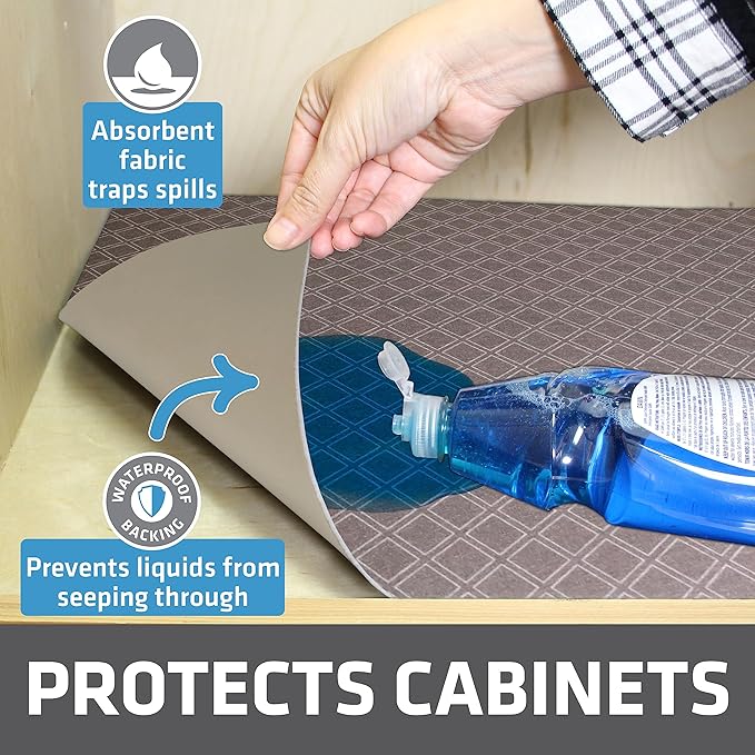 Drymate Premium XL Under Sink Mat, Waterproof Cabinet Protection Mats - Image 2