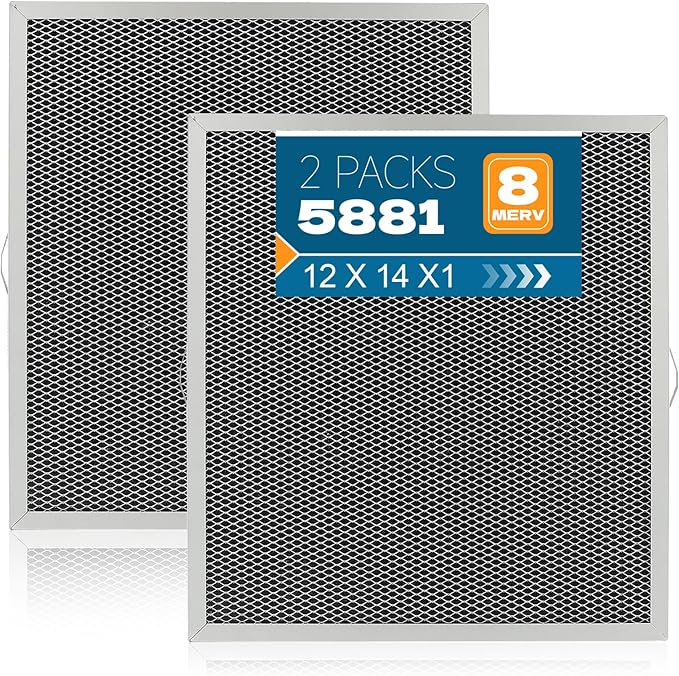2-Packs 5881 Washable MERV 8 Dehumidifier Filter 12x14x1 Compatible by Qinlov