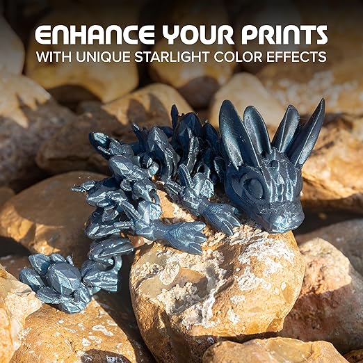 Polymaker Panchroma Blue Color Changing PLA, Glitter Starlight Midnight 3D - Image 2