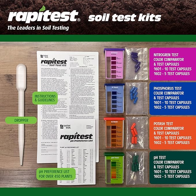 Rapitest Soil Test Kit for Gardens, Vegetables, Flowers and Lawns. USA designed - Image 7