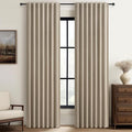 GreyBeige Modern Neutral 90 Inch Blackout Sliding Glass Door Curtains Light and by QJMYDECO