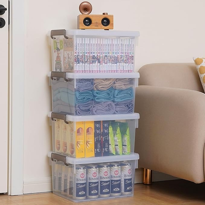 Citylife 22.2 Qt. Plastic Storage Bins - Image 3
