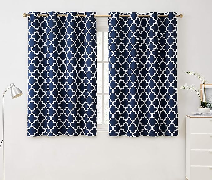 HLC.ME Lattice Print Blackout Window Curtains by HomeLinenCollections