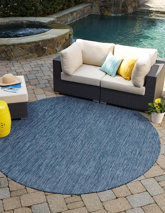Unique Loom Collection Casual Transitional Solid Heathered Indoor/Outdoor by UniqueLoom
