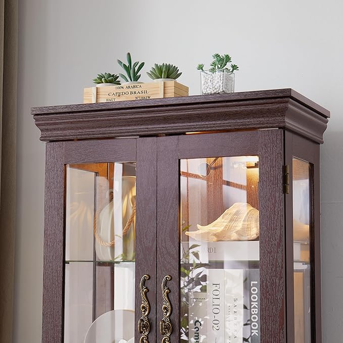 Lighted Glass Curio Cabinet - Image 3