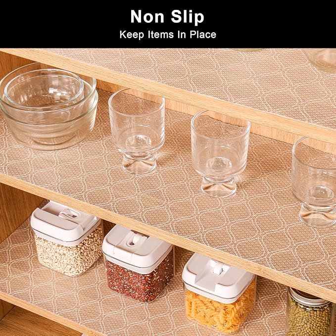 Cooyes Shelf Paper for Kitchen Cabinets Non Adhesive, Waterproof & Oil-Proof - Image 3