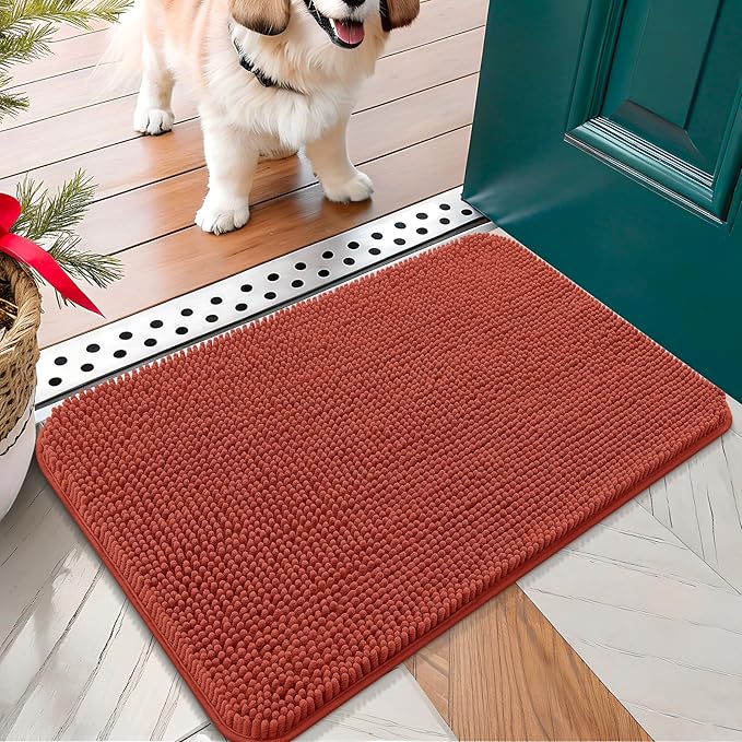 OLANLY Dog Door Mat for Muddy Paws 30x17, Absorbs Moisture and Dirt, Absorbent by OLANLY