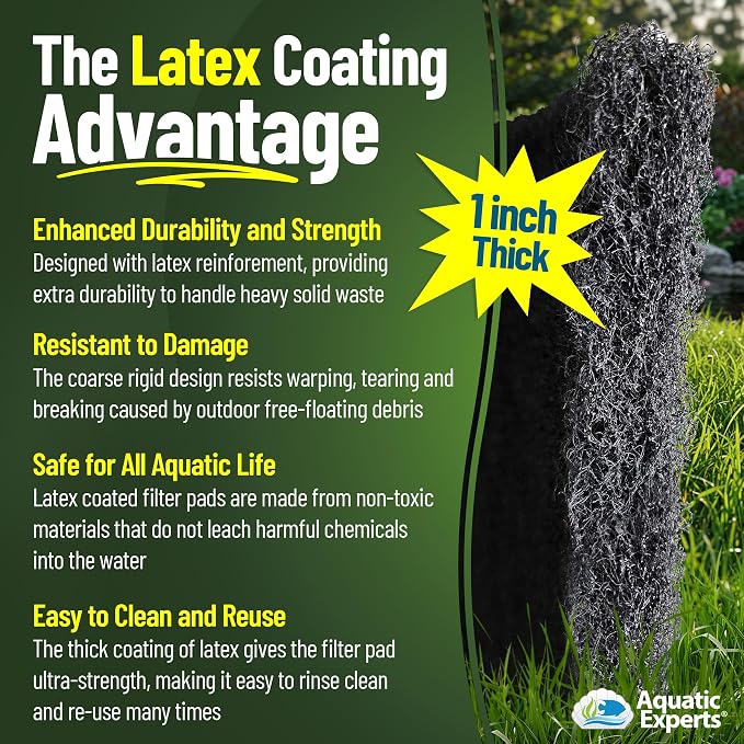Aquatic Experts Classic Koi Pond Filter Pad COARSE – Black Bulk Roll Pond - Image 5