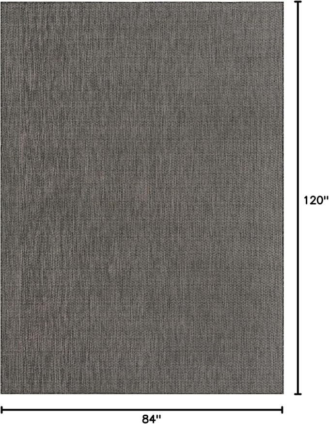 Unique Loom Collection Casual Transitional Solid Heathered Indoor/Outdoor - Image 3
