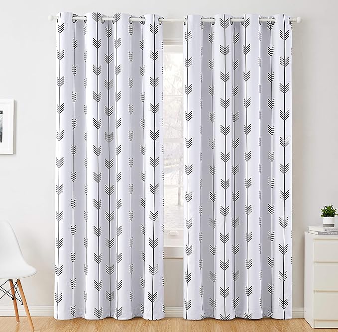 HLC.ME Arrow Printed Privacy Blackout Energy Efficient Room Darkening Thermal by HomeLinenCollections