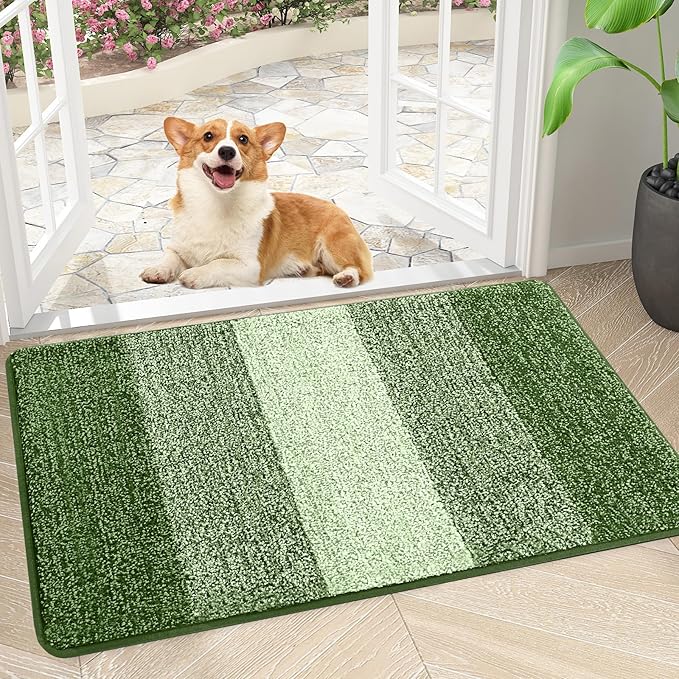 Smiry Dog Door Mat for Muddy Paws, Absorbs Moisture and Dirt, Low-Profile by Smiry