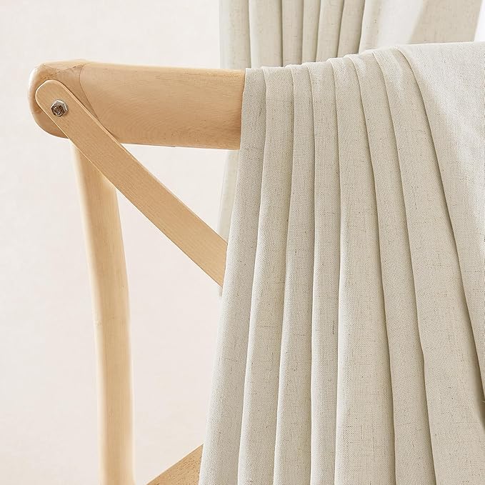 NICETOWN 100% Blackout Linen Curtains 63 inches Long, Bronze Grommet Thick Faux - Image 9