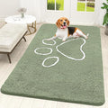 OLANLY Dog Door Mat for Muddy Paws 59x35, Paw Print Design, Absorbs Moisture by OLANLY