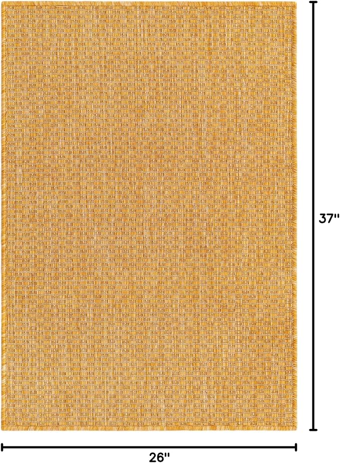 Unique Loom Collection Casual Transitional Solid Heathered Indoor/Outdoor - Image 2