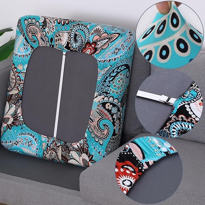 Fuloon Sofa Cushion Covers, Stretch Printed Seat Cushion Cover Couch Seat - Image 3