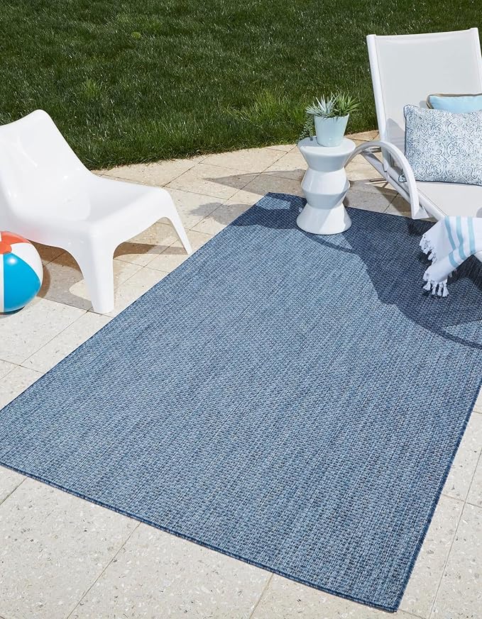 Unique Loom Collection Casual Transitional Solid Heathered Indoor/Outdoor by UniqueLoom